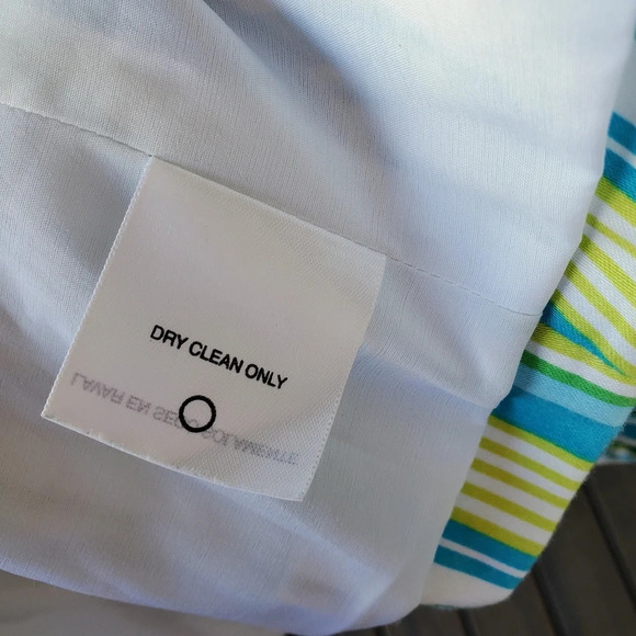 George Women’s Size 12 Turquoise White & Green Striped Long Sleeved Blazer - Picture 12 of 12